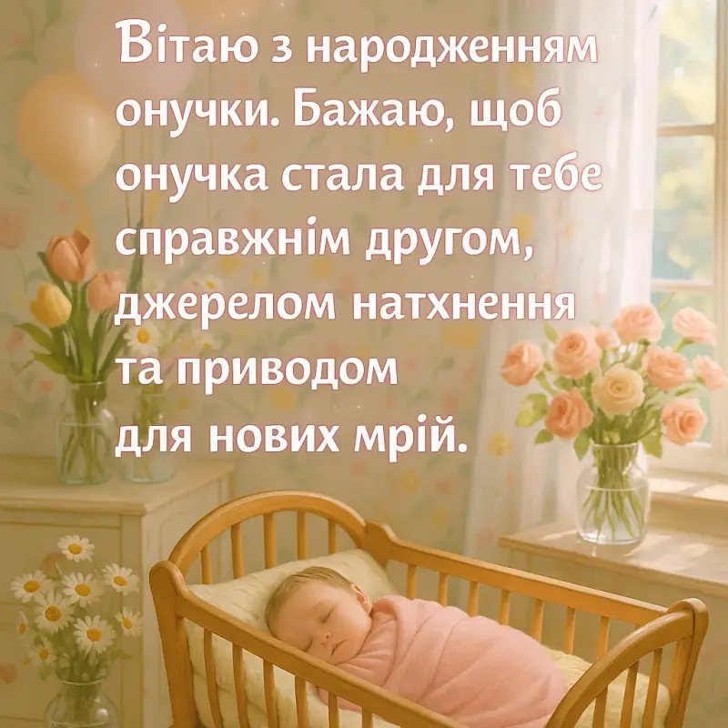Привітання бабусі з появою онучки: своїми словами і від душі Привітання бабусі з появою онучки: своїми словами і від душі