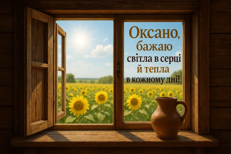 Привітання з днем Оксани