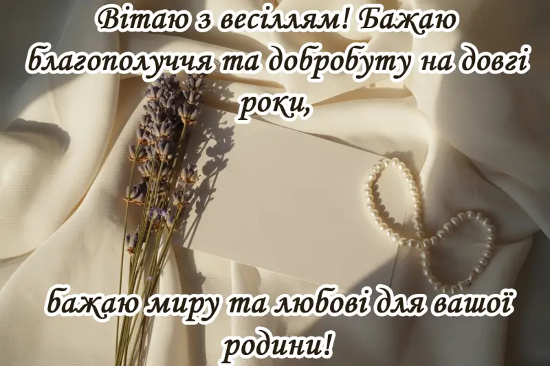 Привітання з одруженням своїми словами