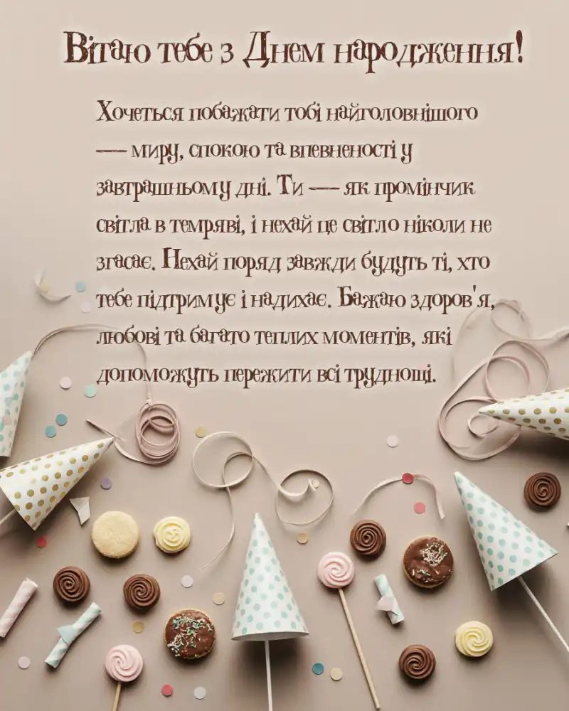 Найкращі привітання з днем народження своїми словами