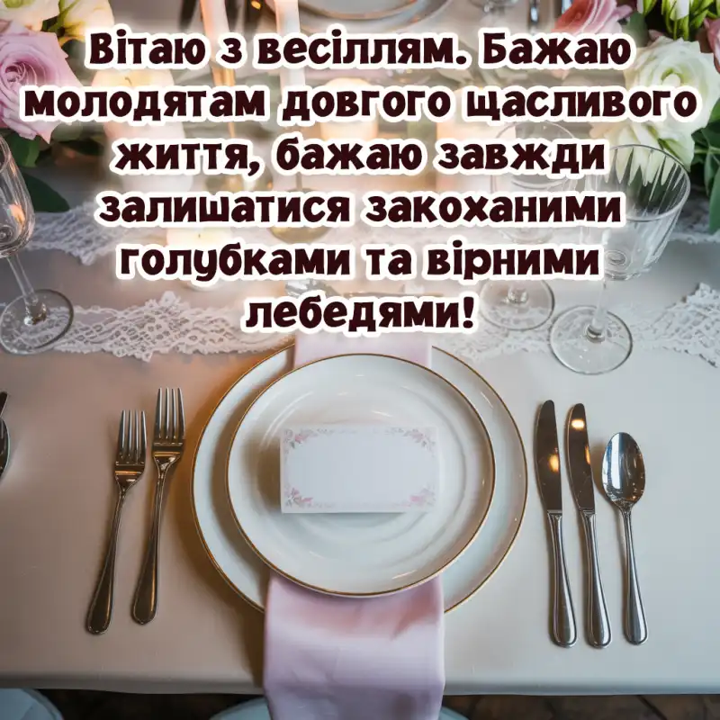 Привітання з одруженням своїми словами