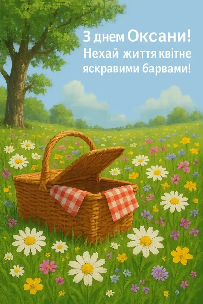 Привітання з днем Оксани