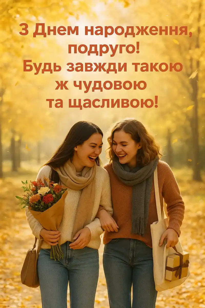 Короткі привітання з днем народження подрузі своїми словами