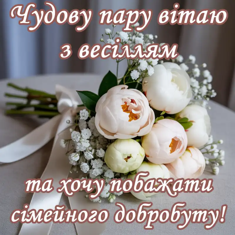 Привітання з одруженням своїми словами