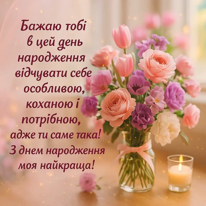 Привітання з днем народження для найкращої подруги
