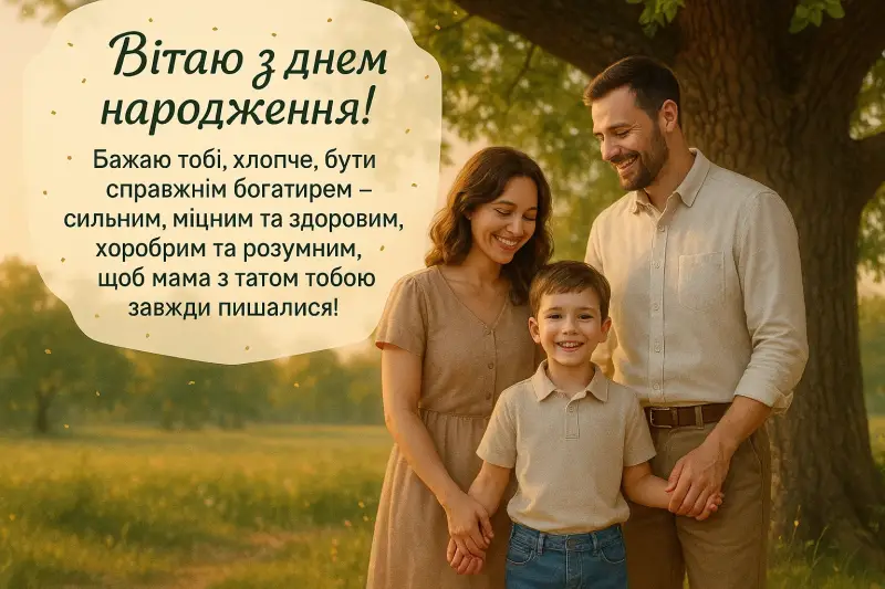Привітання з днем народження хлопчику Привітання з днем народження хлопчику