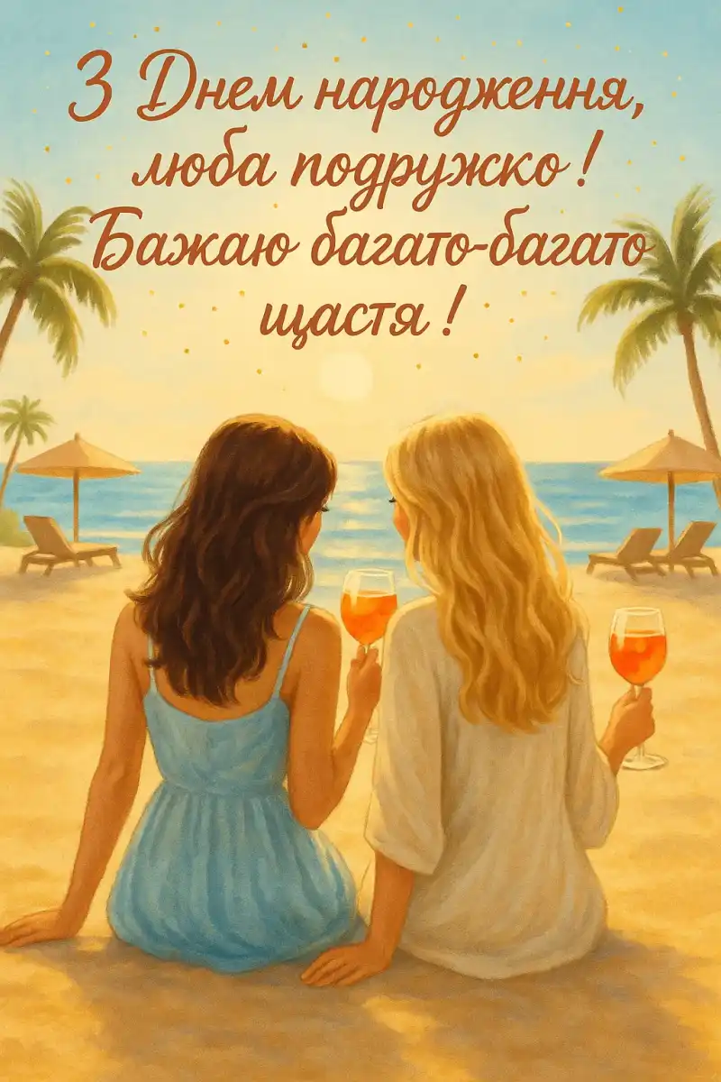 Привітання з днем народження для найкращої подруги