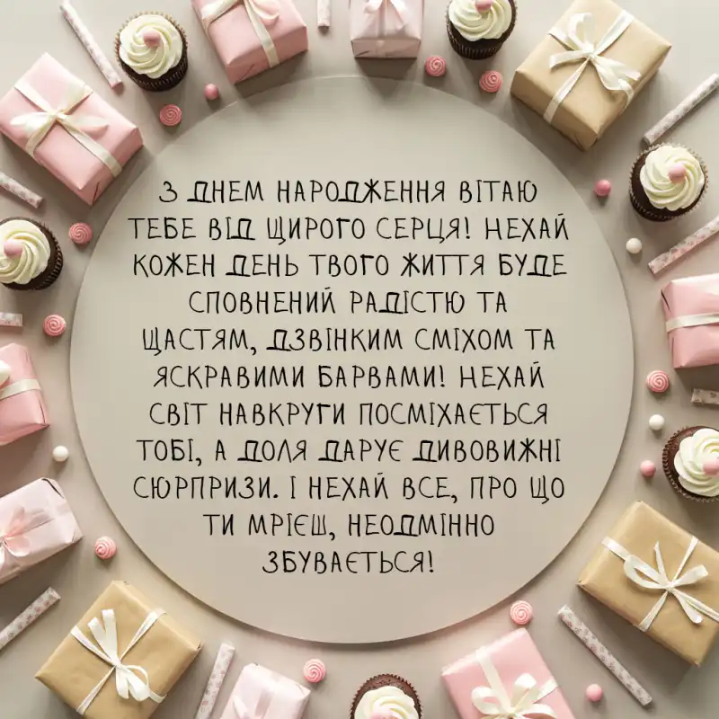Найкращі привітання з днем народження своїми словами