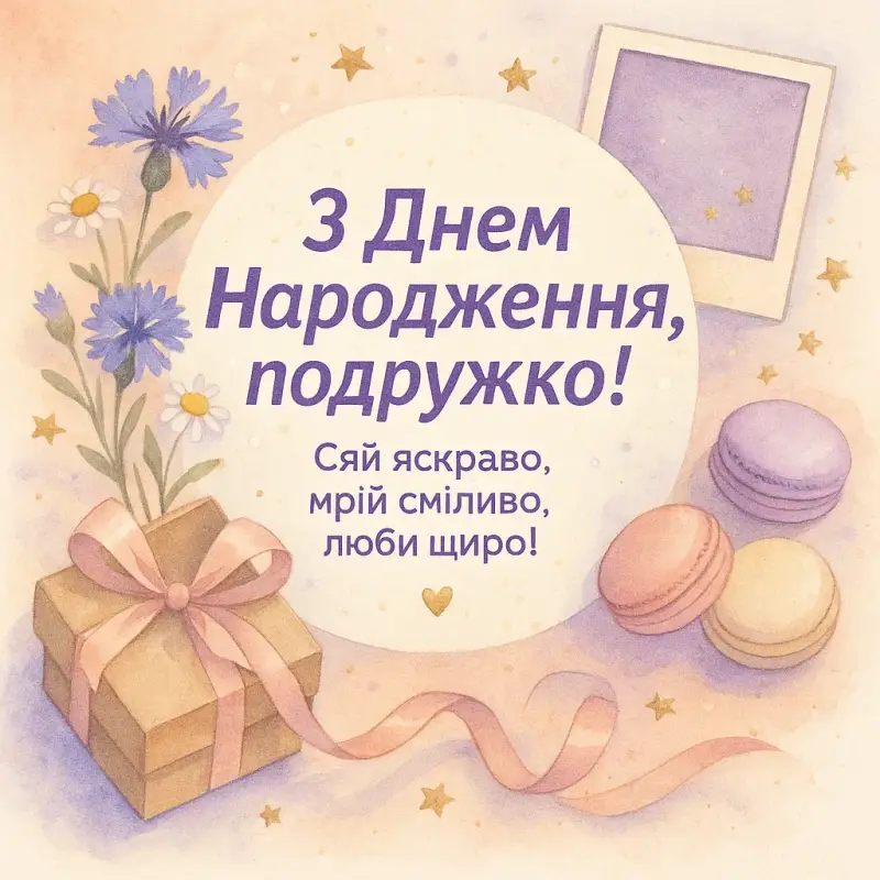 Привітання з днем народження для найкращої подруги