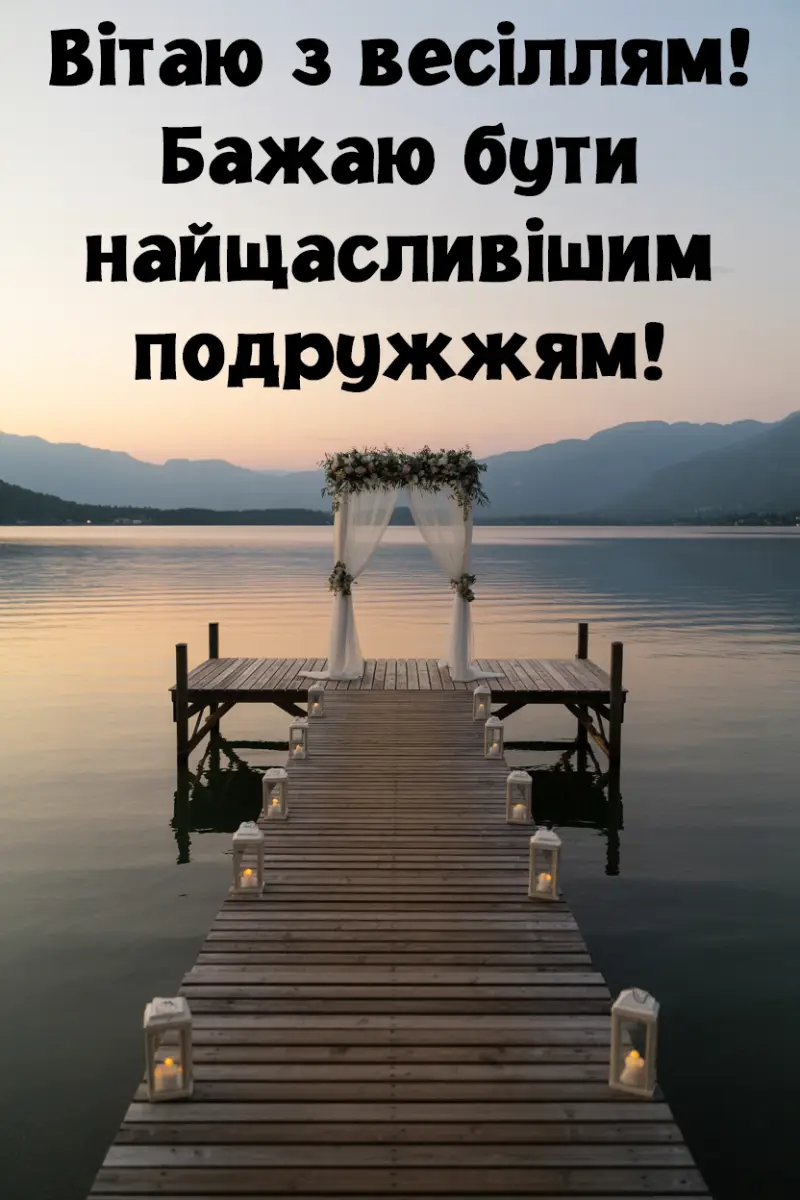 Привітання з одруженням своїми словами
