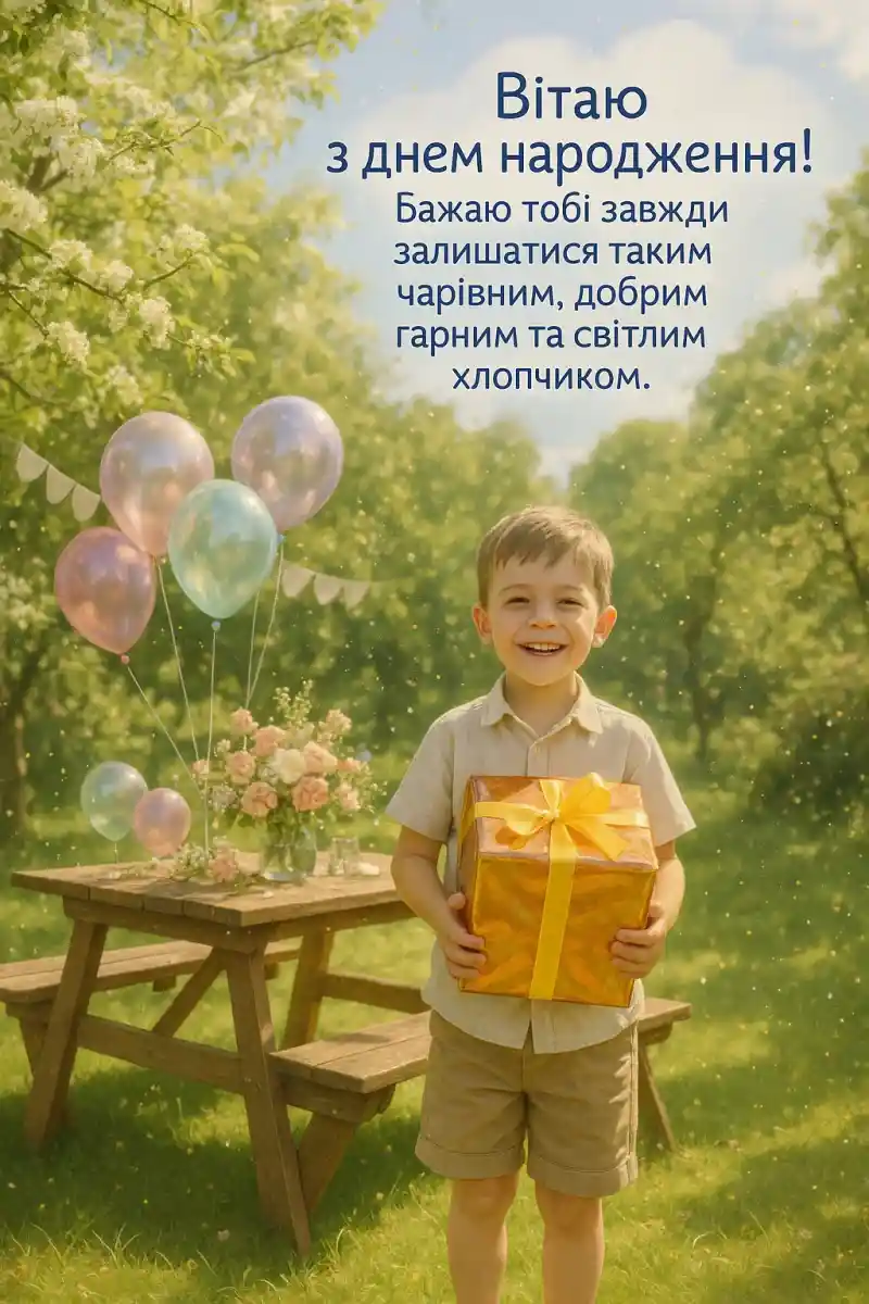 Привітання з днем народження хлопчику Привітання з днем народження хлопчику