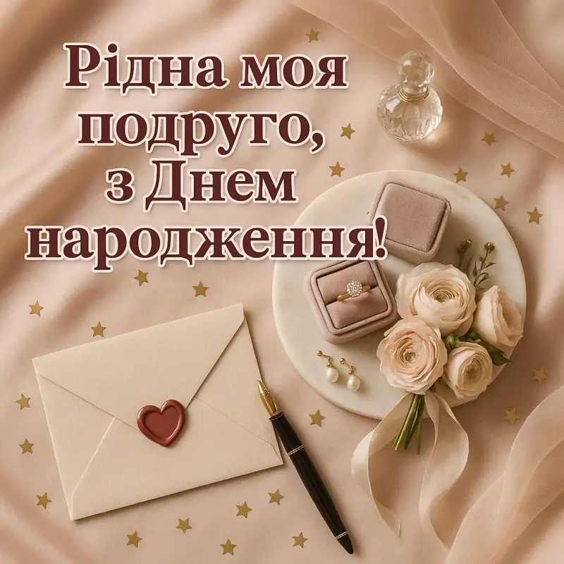 Короткі привітання з днем народження подрузі своїми словами